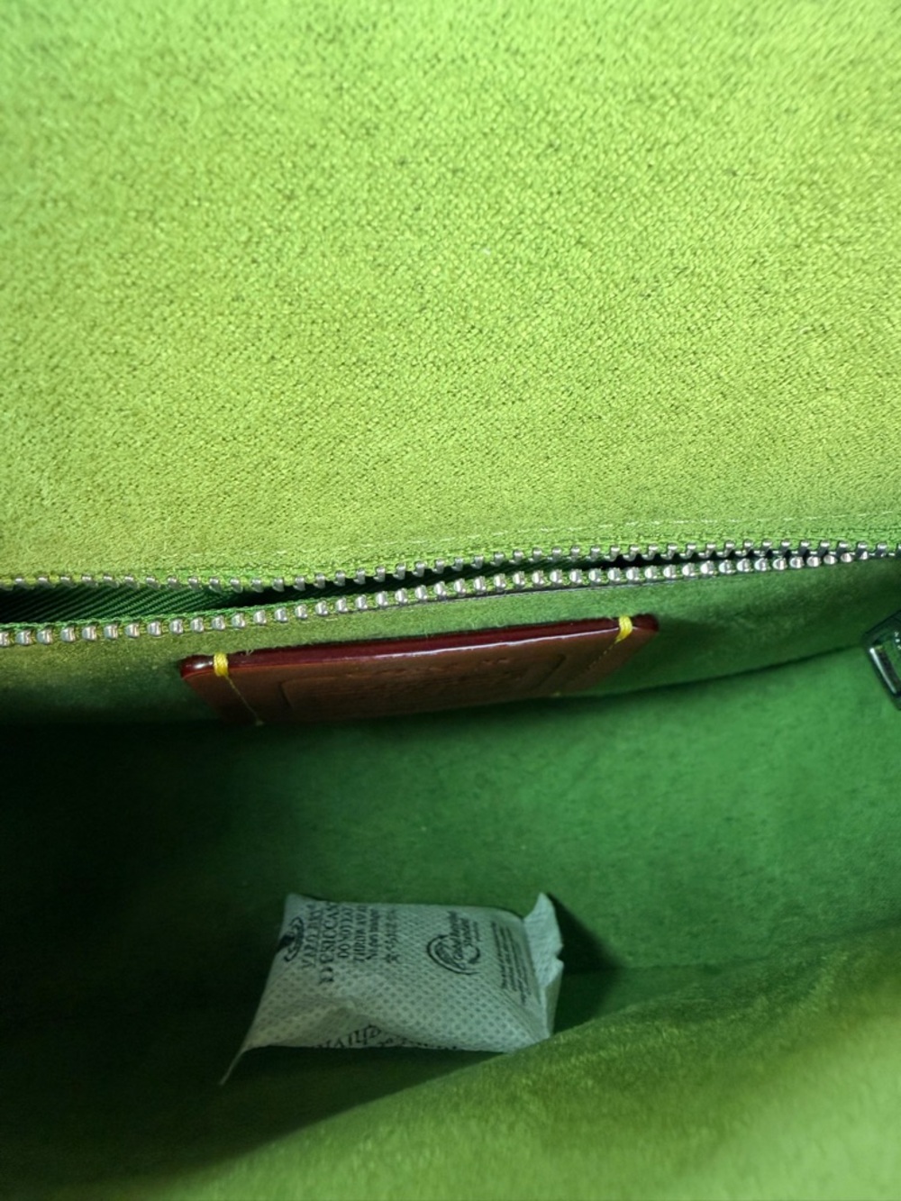 Coach Willow Saddle Bag Dark Lime Green Pebbled Leather Turnlock Crossbody - Picture 12 of 14